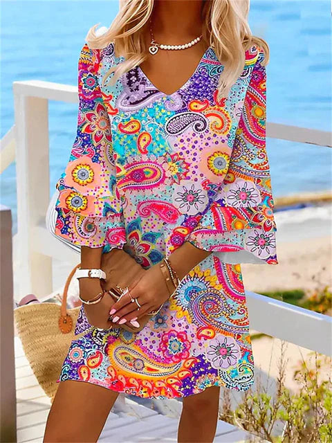 NAOMI - Robe imprimée colorée