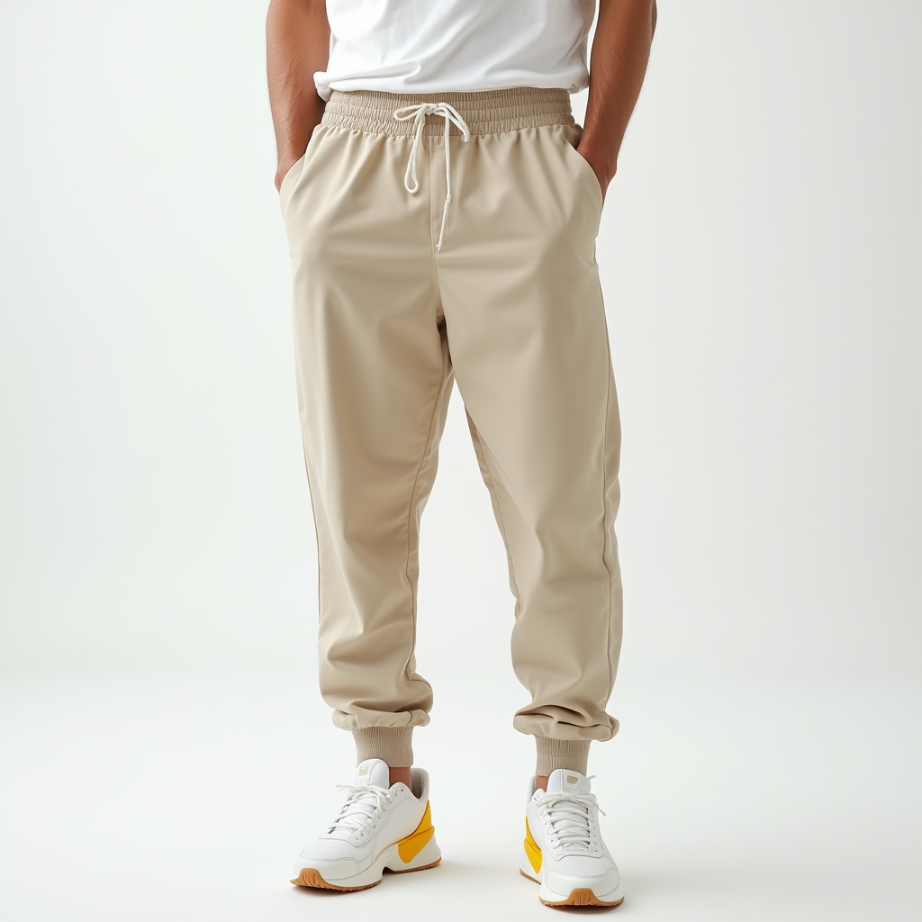 Pantalon de jogging homme confortable avec ceinture élastique et poignets
