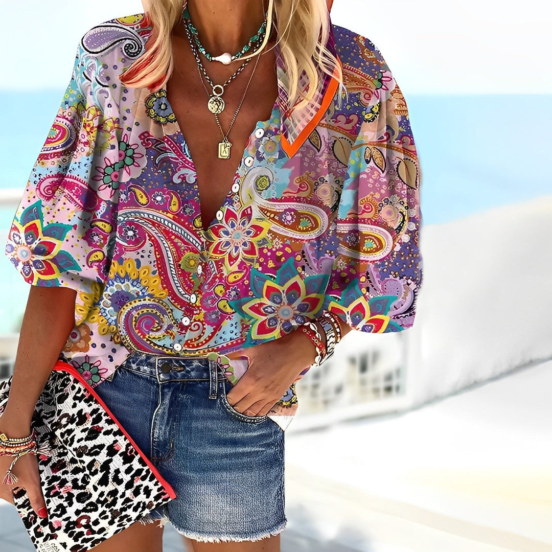 Naturalee - Shirt mit Mandala-Druck