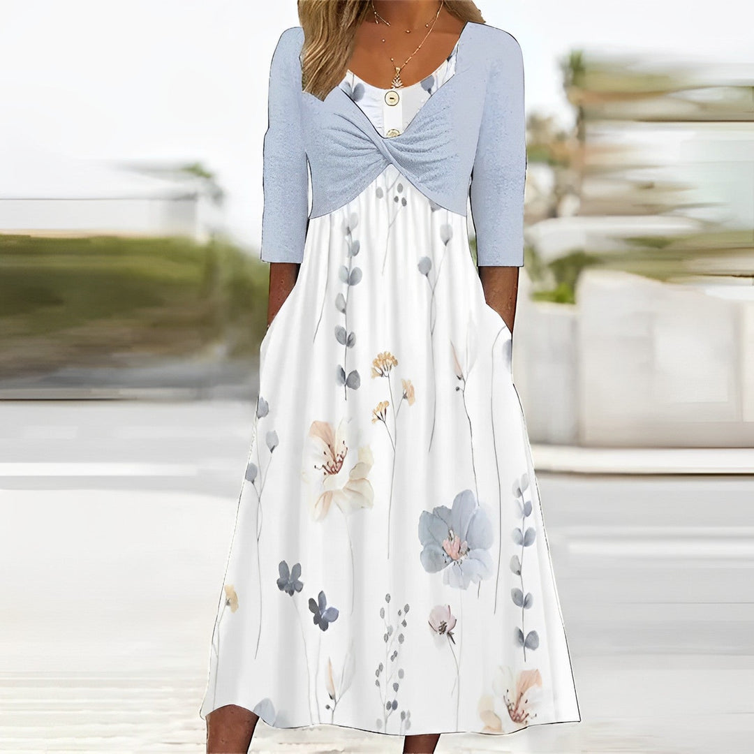 ERIS - Vestito stampato blu