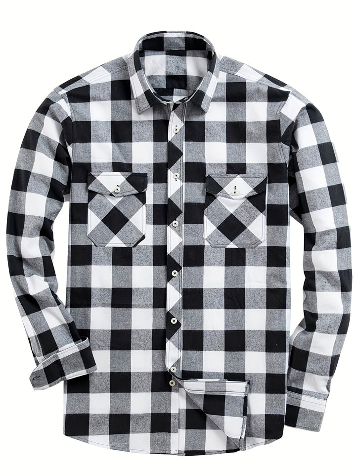 David | Camicia di flanella a quadri con maniche lunghe