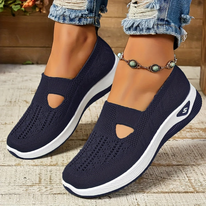 Stylish Lightweight Knit Cut-Out Sneakers for Women | Perfect for casual days