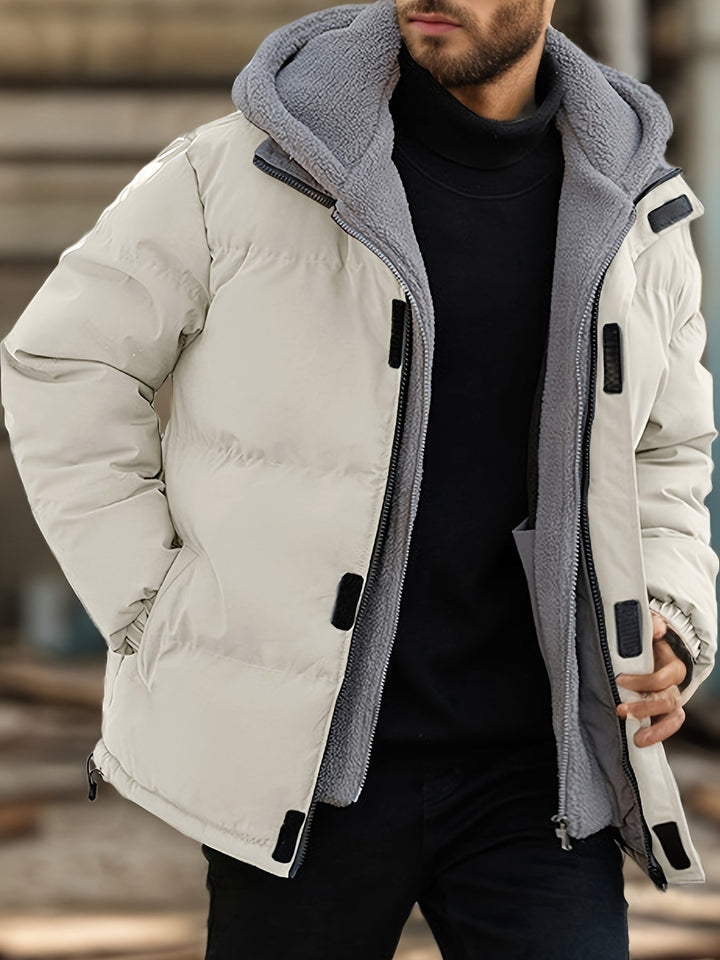 Veste d'hiver élégante décontractée chaude matelassée pour hommes | Idéale pour l'hiver