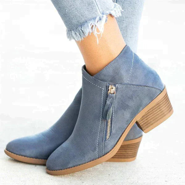 Clarka bottines | bottines pour femmes avec fermeture éclair et semelle intérieure de haute qualité