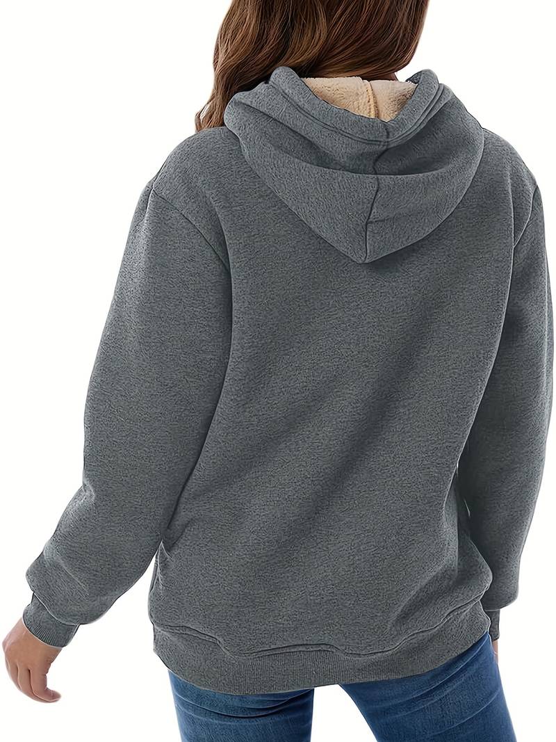 Cristy - Plüsch-Fleecejacke mit Kapuze