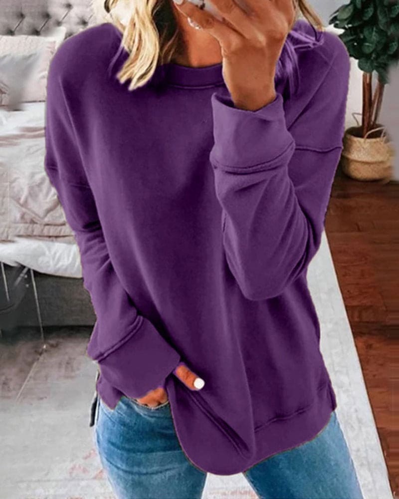 Viviana - Einfarbiges Sweatshirt