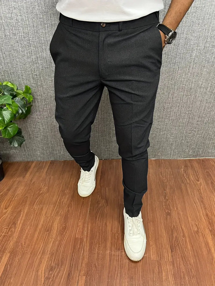 Slim Fit Herren Stoffhose – Elegante Freizeithose mit schmalem Bein für Büro & Alltag