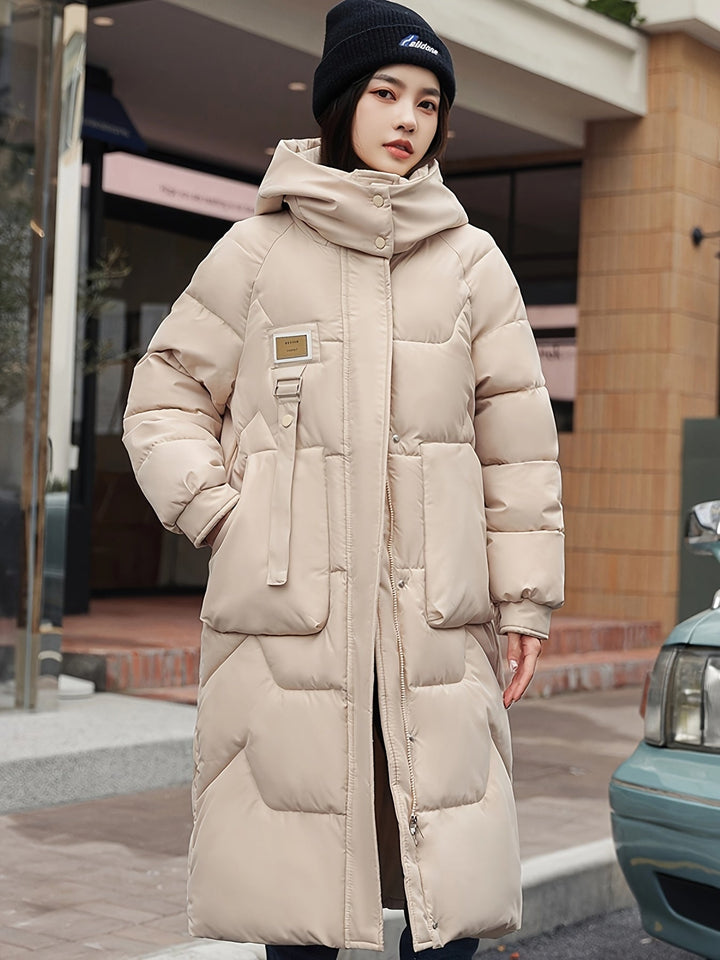Stilvolle Warme Fleece Parka Winterjacke mit Kapuze für Frauen | Perfekt für Winteraktitäten
