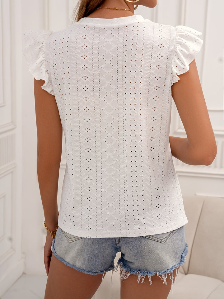 Top estivo con volant per donna