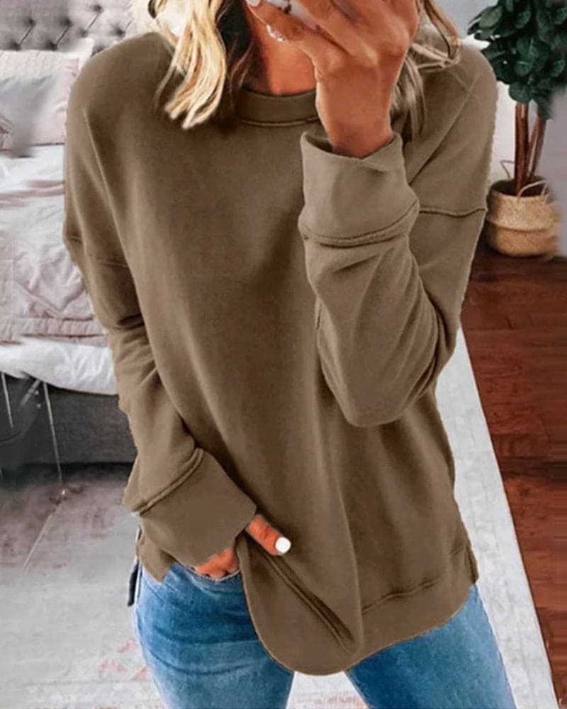 Viviana - Einfarbiges Sweatshirt