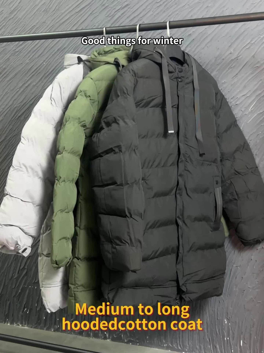 Veste d'hiver matelassée longue chaude à capuche pour hommes | Parfaite pour les activités de plein air