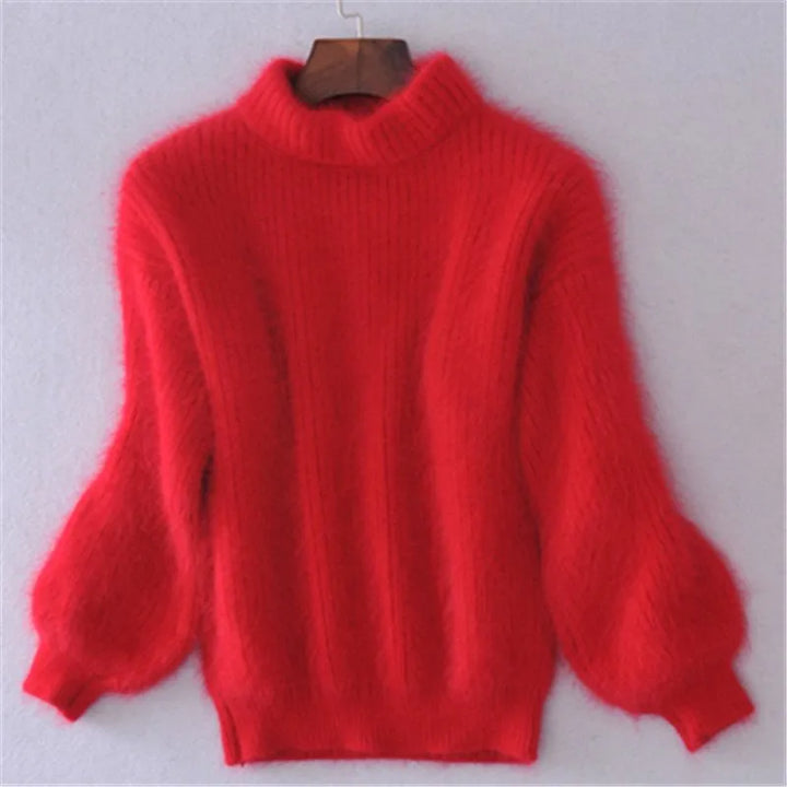 Lena - Pull à col roulé en mohair