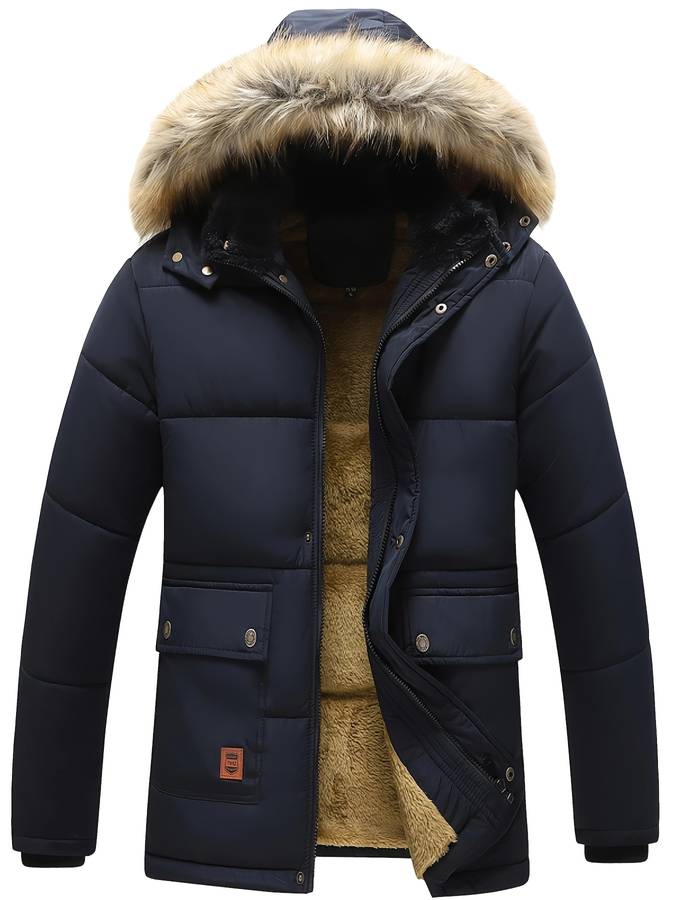 Manteau d'hiver pour homme avec capuche
