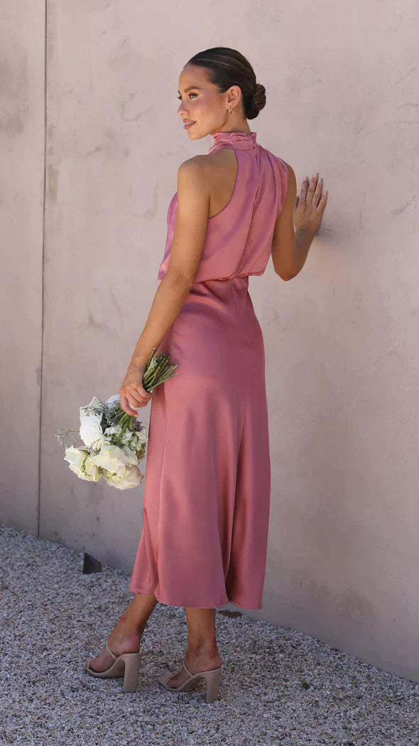 Teresa - Elegantes Satinkleid