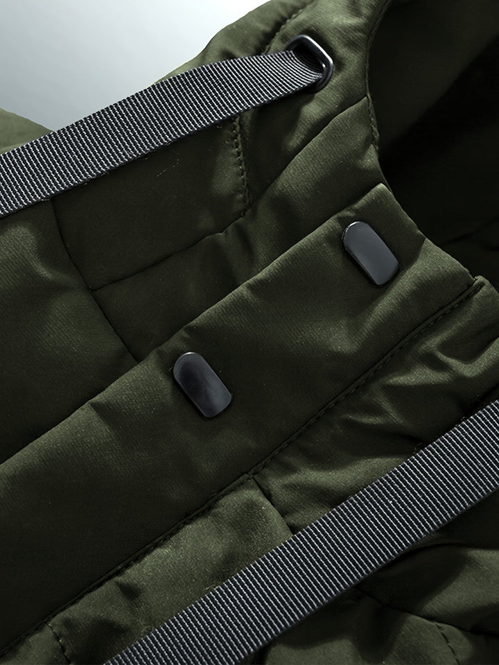 Veste d'hiver à capuche mi-longue déperlante décontractée avec fermeture éclair | Idéale pour l'hiver