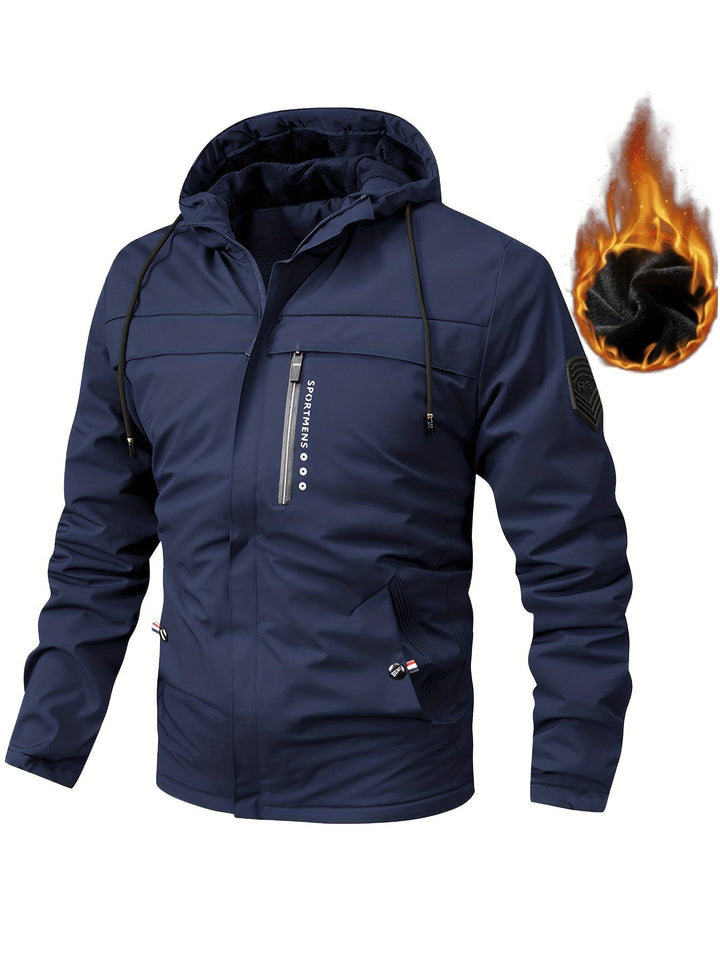 Veste à capuche en polaire chaude pour activités de plein air pour hommes | Parfait pour les activités de plein air