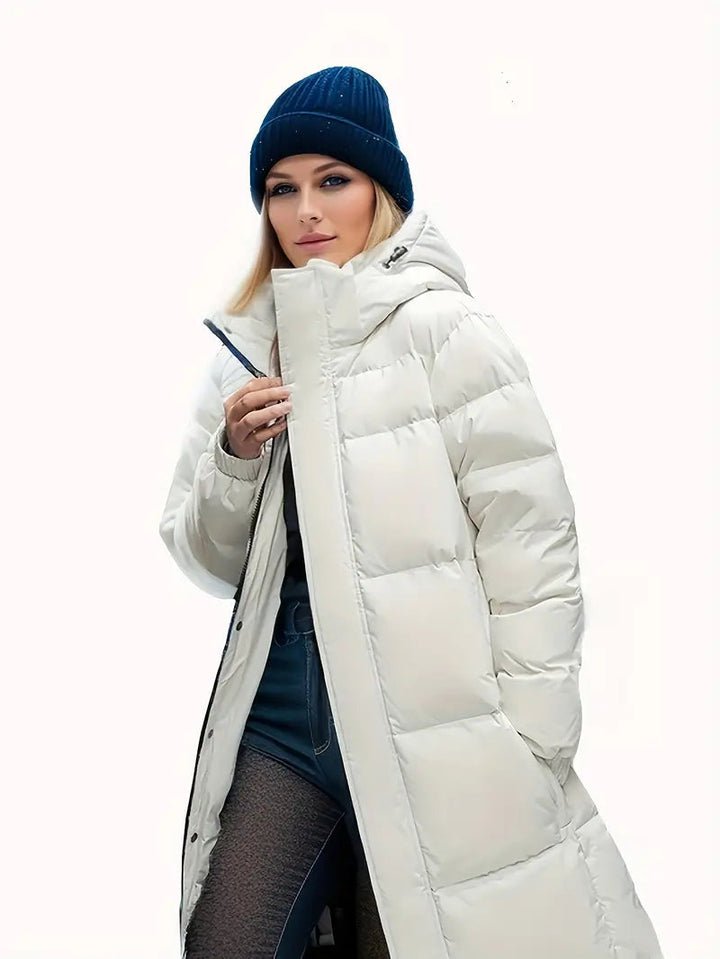 Parka long d'hiver stylé en duvet pour femmes | Parfait pour les activités de plein air