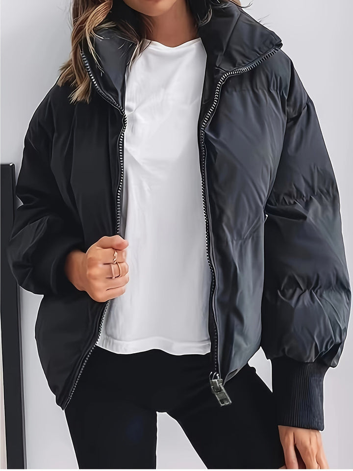 Casual Kurze Puffer Winterjacke für Frauen | Perfekt für Wintertage