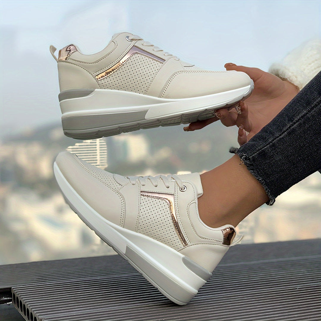 Lässige Einfarbige Sneaker für Damen | Ideal für den Alltag