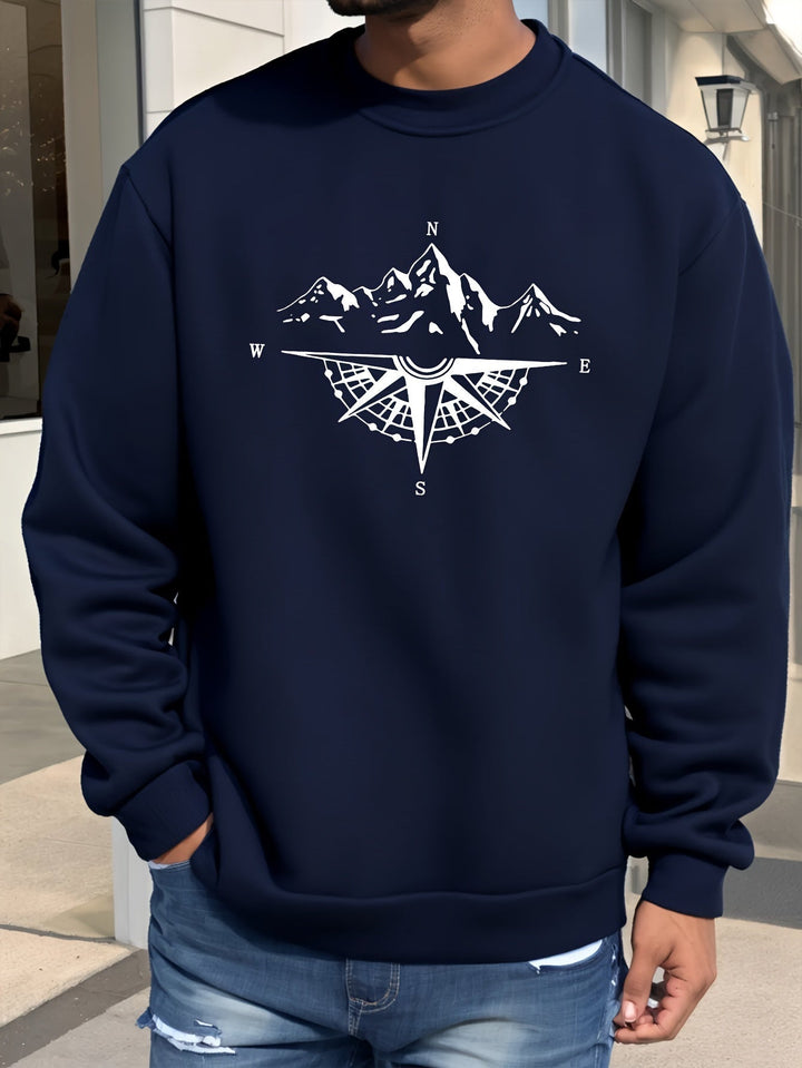 Lässiger warmer Baumwolle Fleece Sweatshirt für Männer | Perfekt für den Alltag