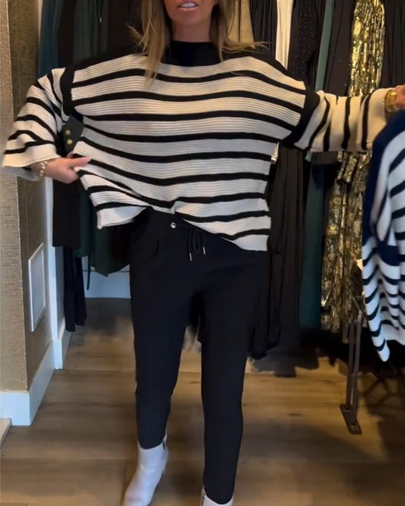 Lilwen - Pull-over - Chic/Élégant - Noir / Design polyvalent - Idéal pour l'automne pour femmes