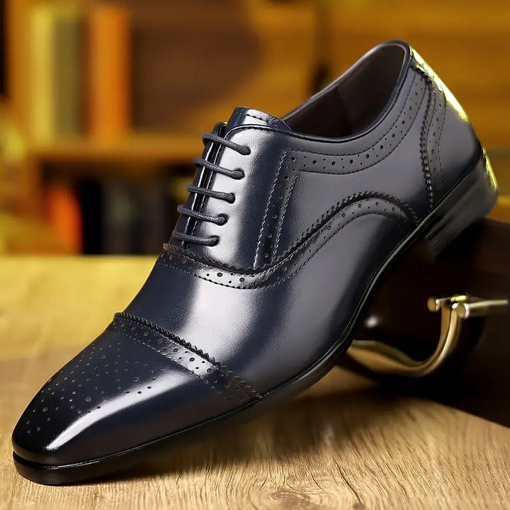Elegante Herren Business-Schuhe aus Echtleder – Klassische Oxford-Schnürschuhe für Büro & Anlässe