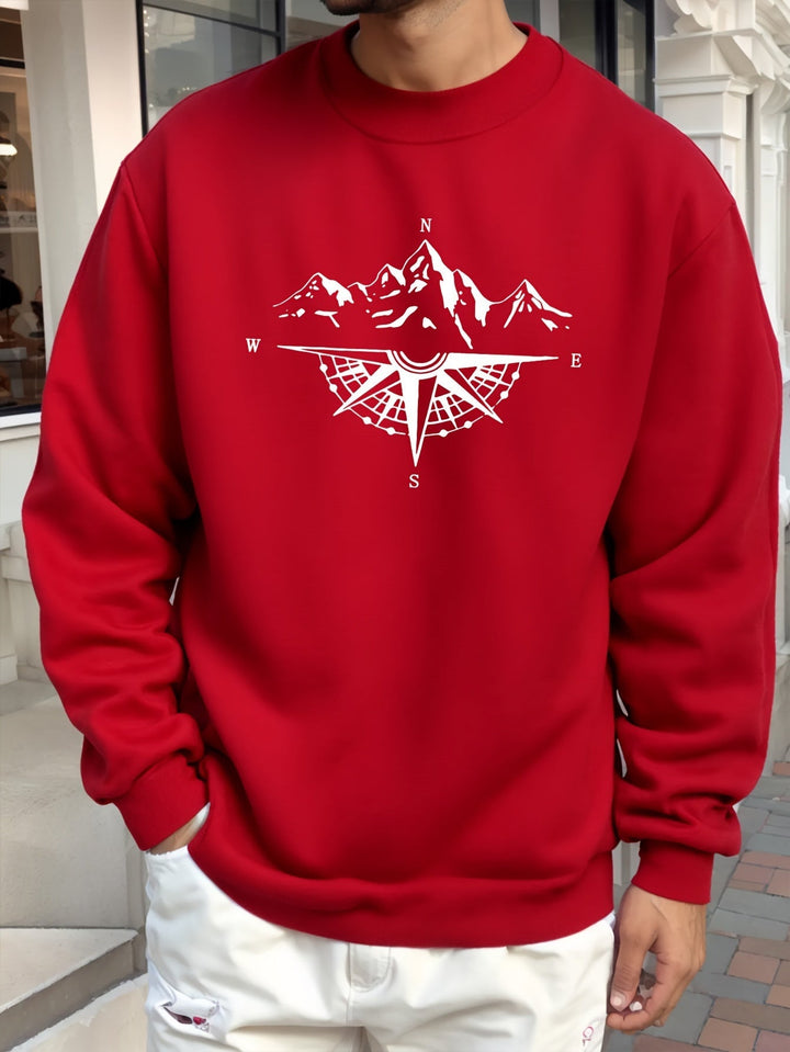 Lässiger warmer Baumwolle Fleece Sweatshirt für Männer | Perfekt für den Alltag