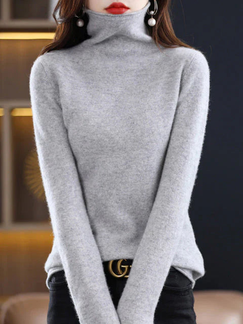 Lässiger Baumwoll-Rollkragenpullover für Damen | Perfekt für lässige Tage