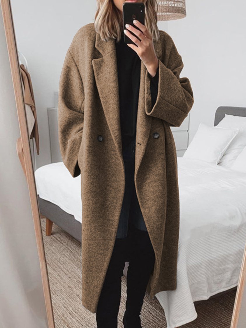 Cely | Comodo cappotto oversize con doppi bottoni