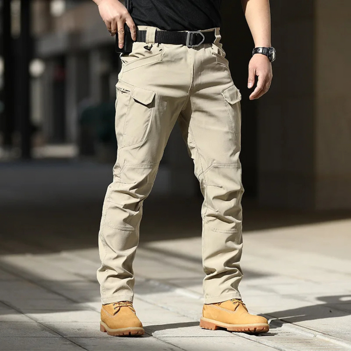 Pantalon cargo à plusieurs poches respirant pour homme avec fermeture éclair