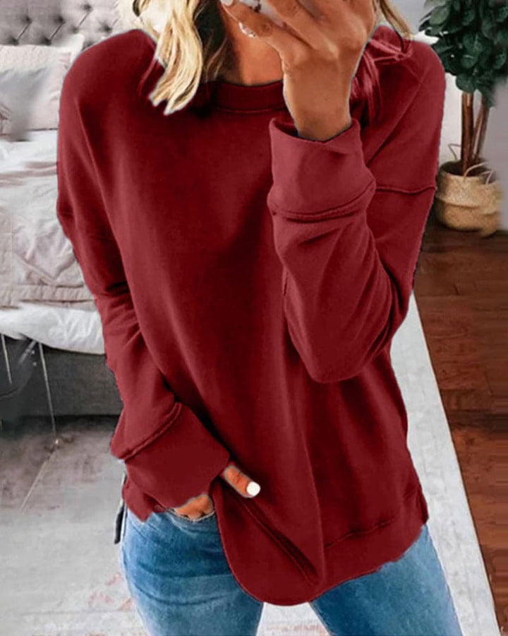 Viviana - Einfarbiges Sweatshirt