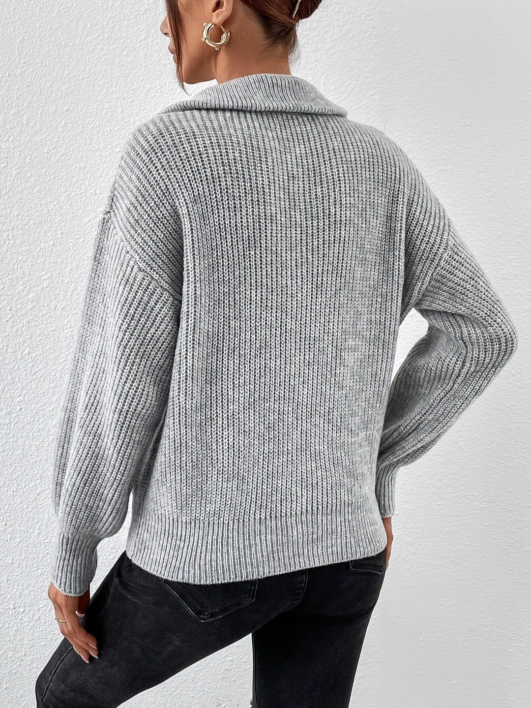 Enid - Lässiger Pullover mit Reißverschluss Damen