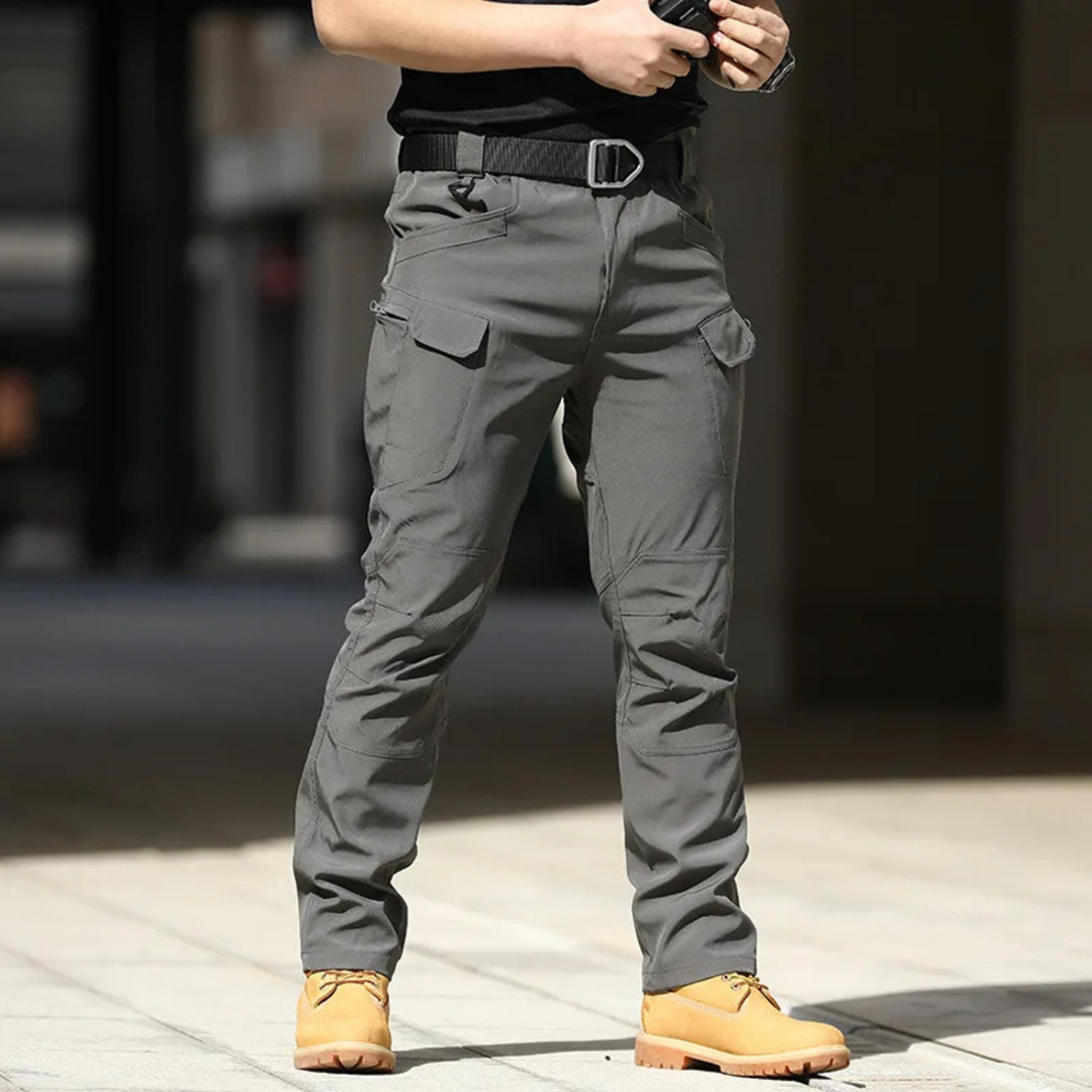 Pantalon cargo à plusieurs poches respirant pour homme avec fermeture éclair