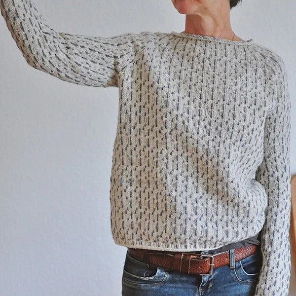 Pull en coton tricoté décontracté pour femmes | Parfait pour les vêtements de loisirs