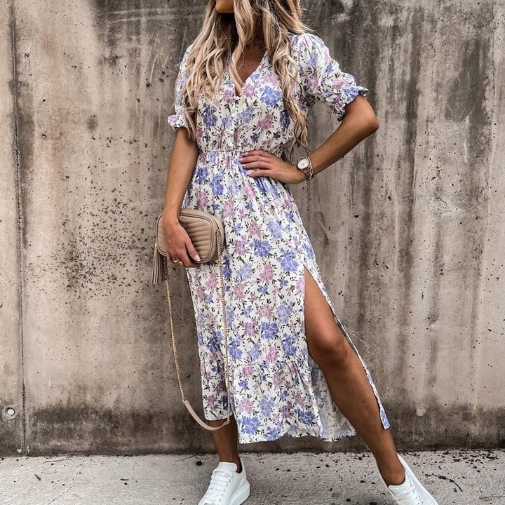 Robe portefeuille tropical sérénité – fraîcheur et élégance estivale