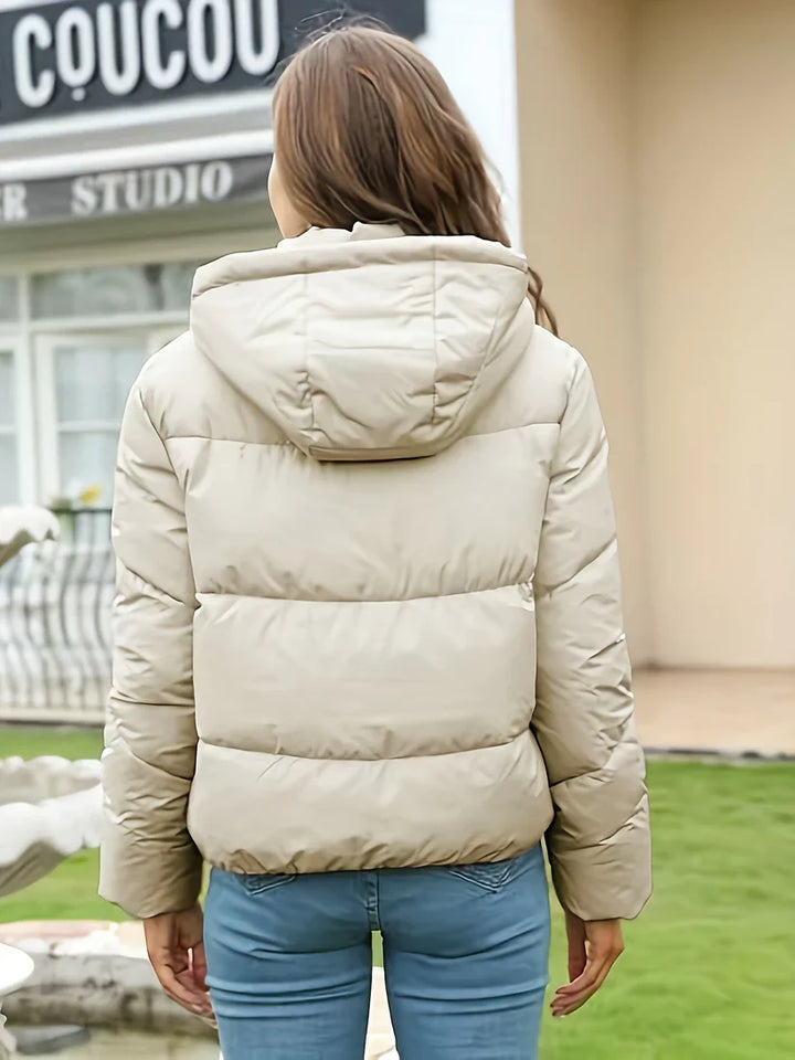 Elegante warme kurze Puffer-Winterjacke für Damen | Perfekt für alltägliche Kleidung