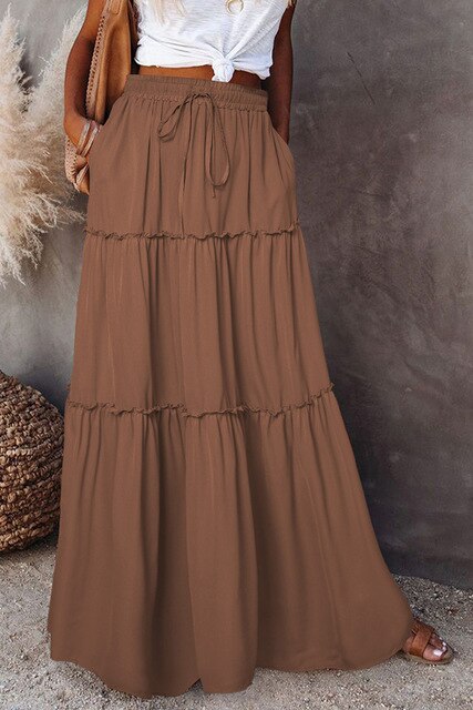 NATALIE Damen Rock mit hoher Taille – Eleganter, femininer Design-Rock aus hochwertigem Stoff