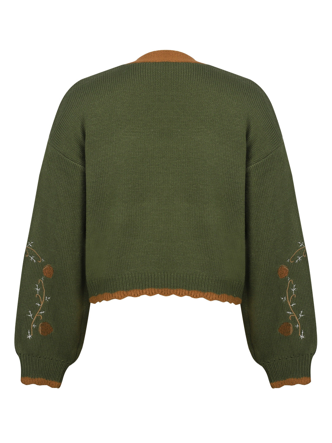 Lässiger warmer bestickter Wolle Strickcardigan für Damen | Perfekt für den Alltag