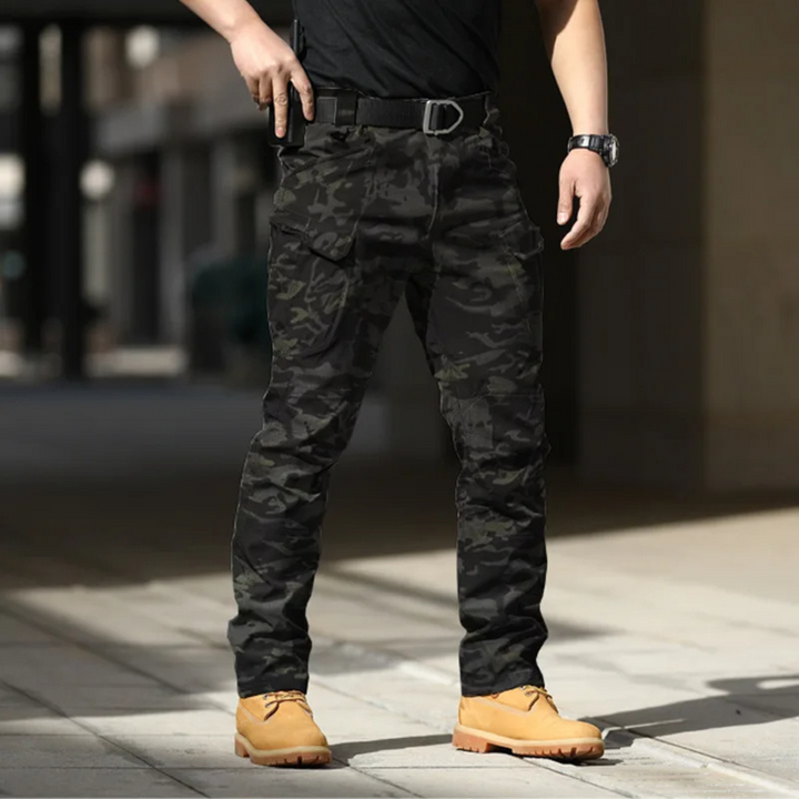 Pantalon cargo à plusieurs poches respirant pour homme avec fermeture éclair