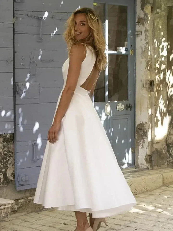 Robe midi blanche élégante – sophistication et élégance pure