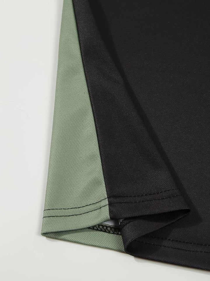 Polo homme à rayures – Chemise à manches courtes avec patte de boutonnage et col contrasté