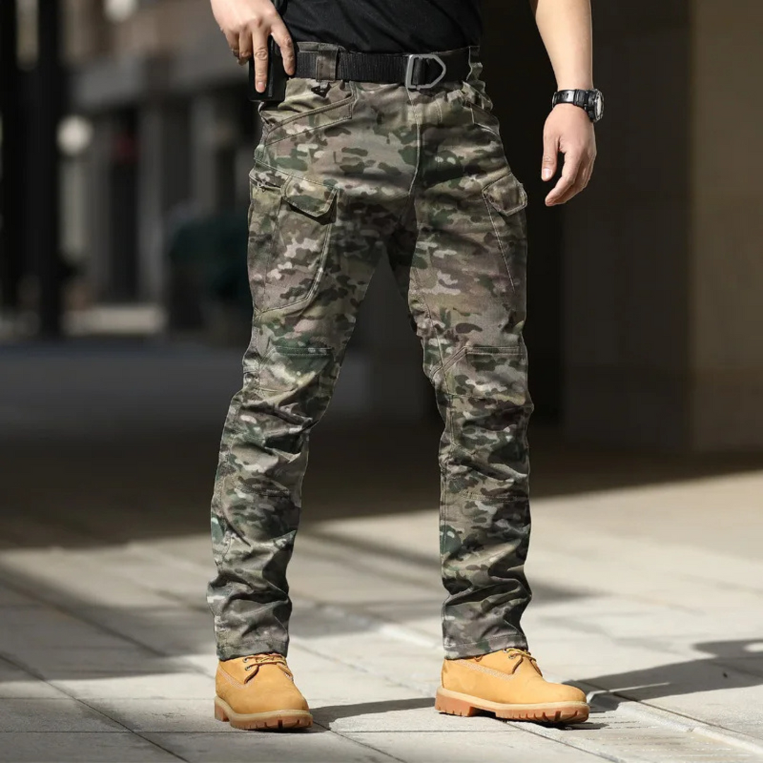 Pantalon cargo à plusieurs poches respirant pour homme avec fermeture éclair