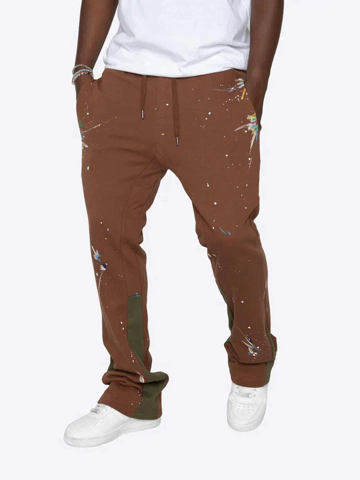Farbspritzer Flare Sweatpants für entspannte Tage