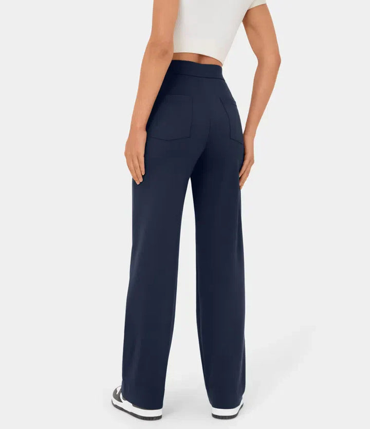 Anni - Pantalon taille haute confortable en tissu confortable