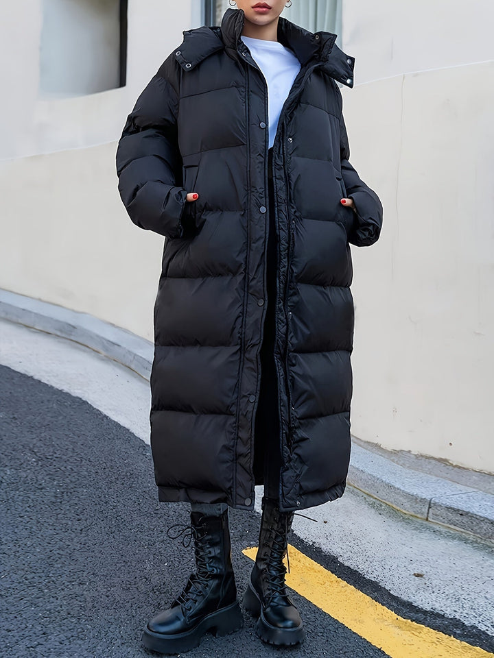 Elegante giacca invernale imbottita in pile lungo per donne | Ideale per l'inverno