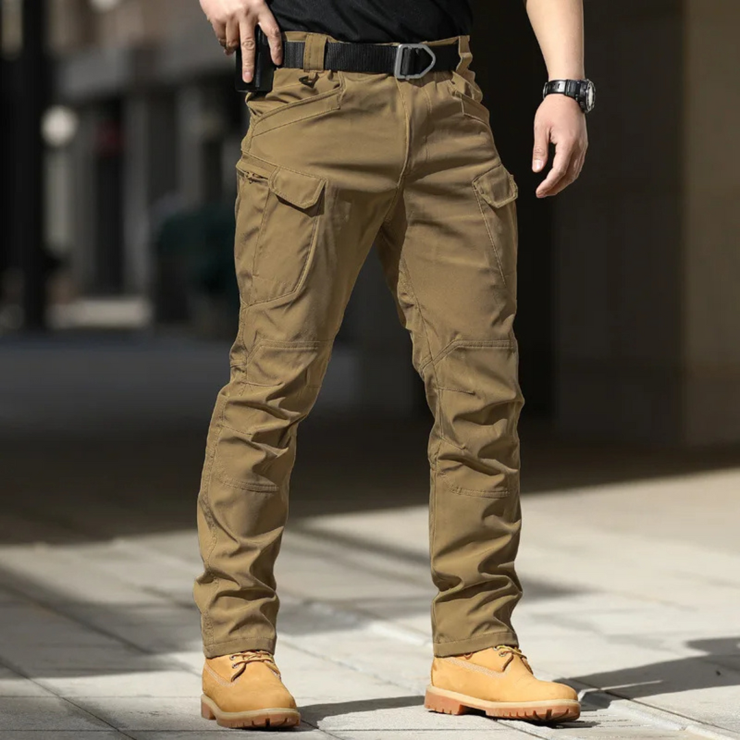 Pantalon cargo à plusieurs poches respirant pour homme avec fermeture éclair