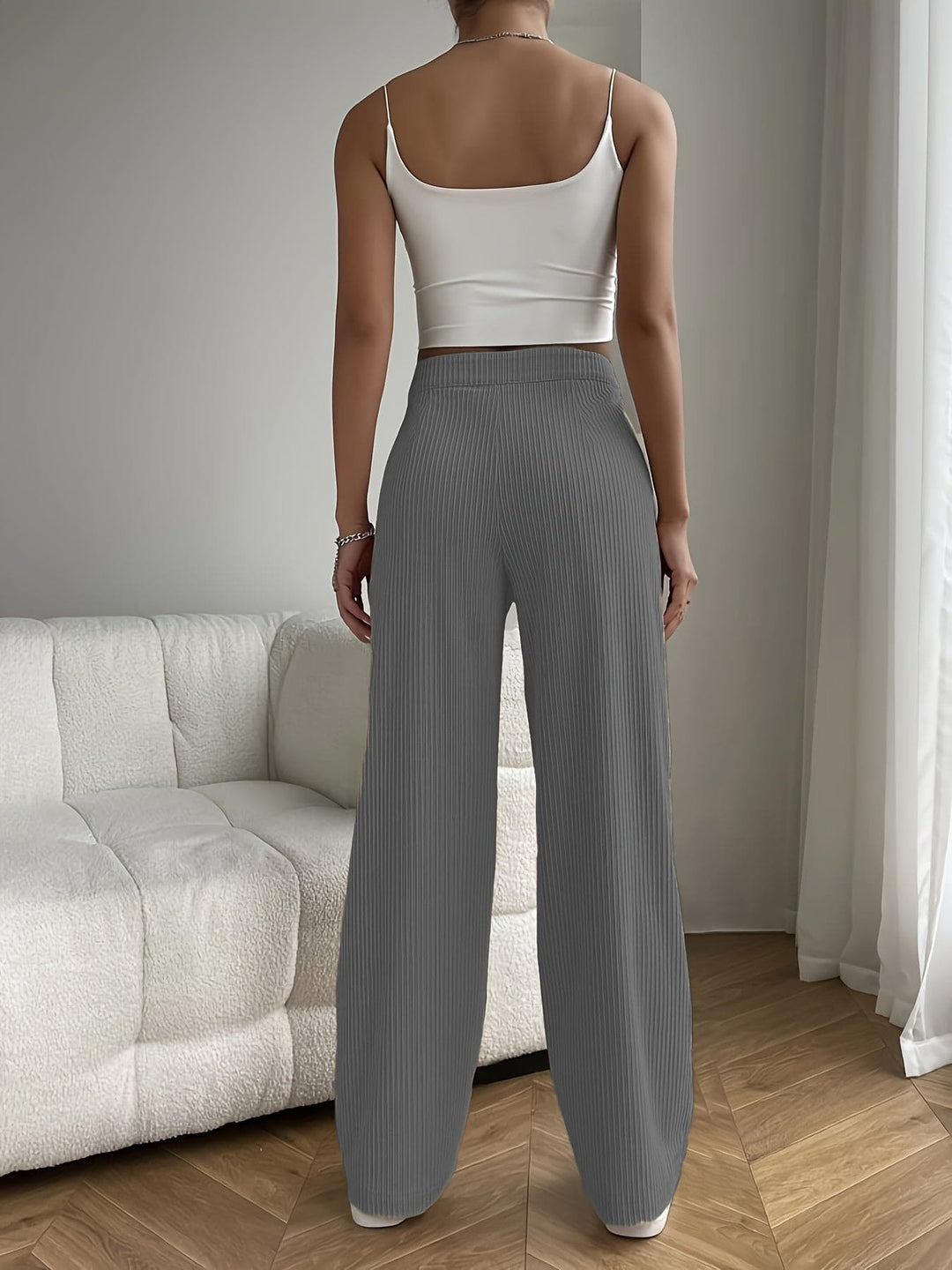 Pantalon en velours côtelé décontracté