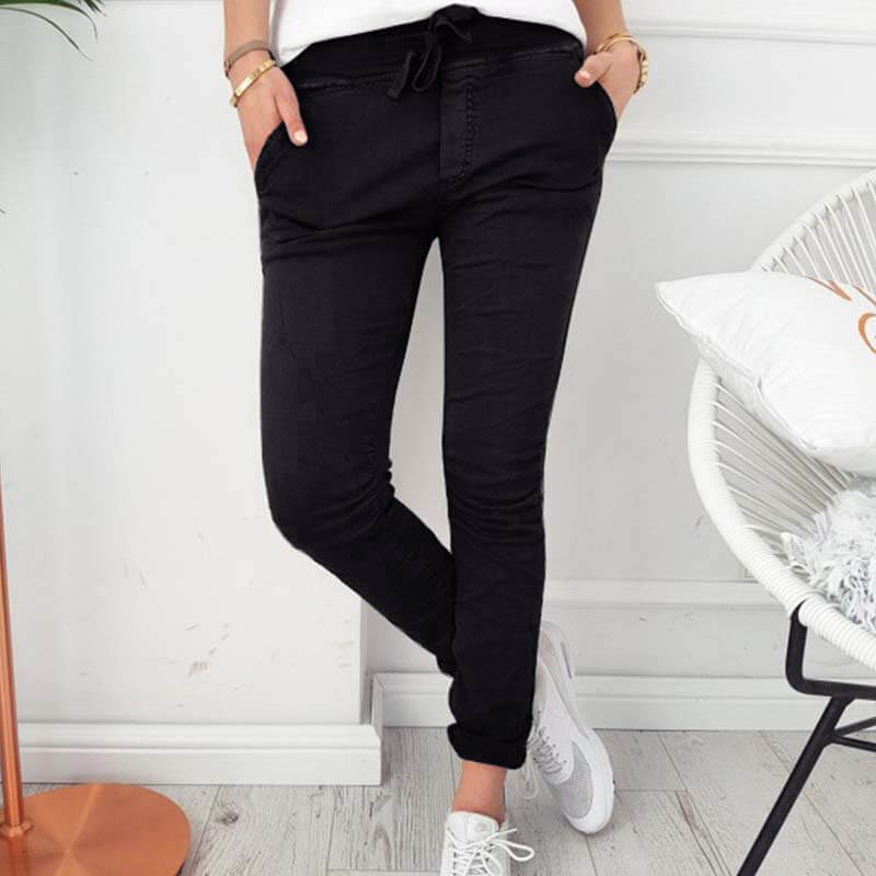 Pantalon de loisirs léger et élastique pour femmes pour la maison ou en déplacement