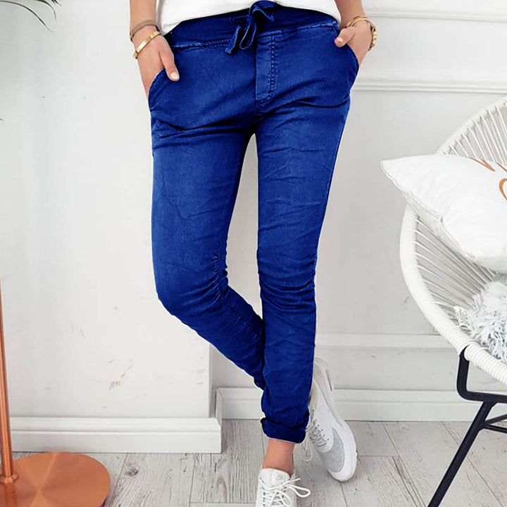 Pantalon de loisirs léger et élastique pour femmes pour la maison ou en déplacement