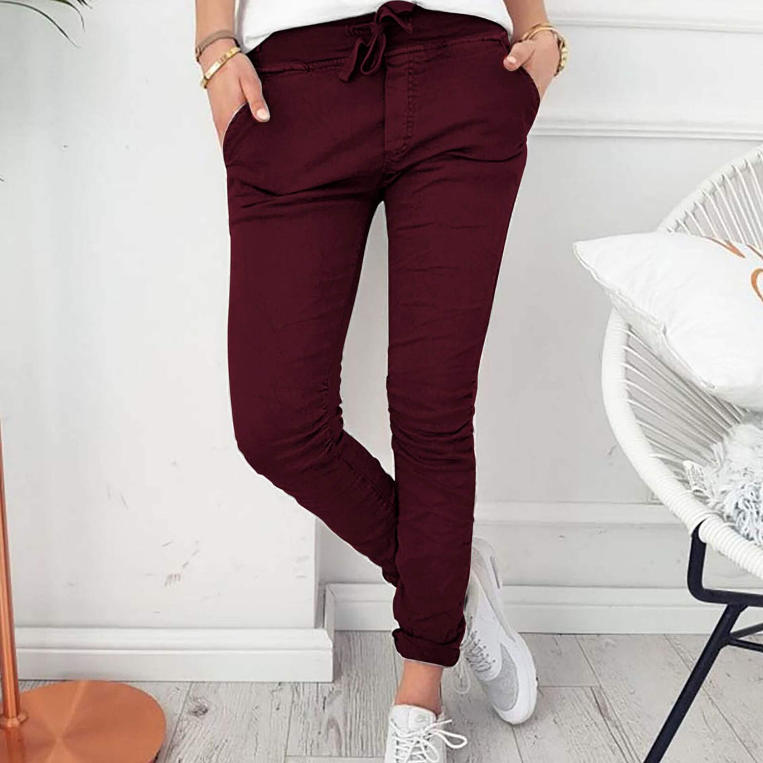 Pantalon de loisirs léger et élastique pour femmes pour la maison ou en déplacement